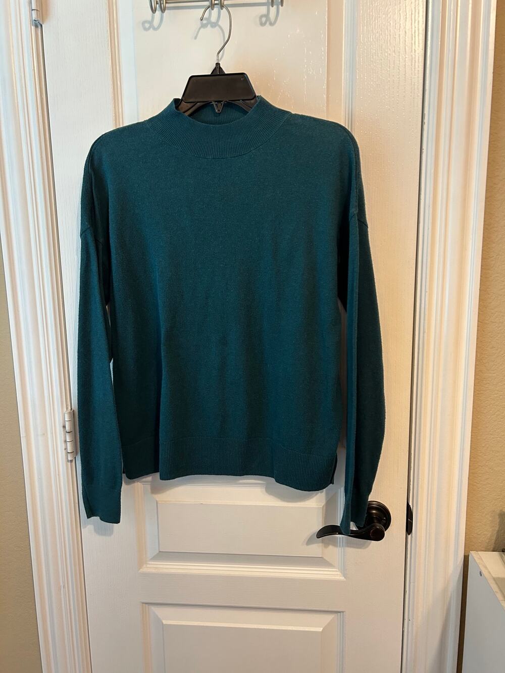 Forest Green Mockneck Sweater Old Navy M Cotton Blend